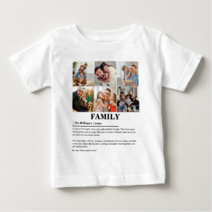 Camiseta Para Bebê Definição Personalizada da Família de Colagem de F