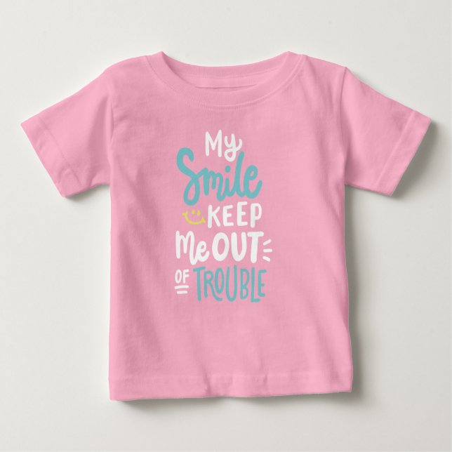 Camiseta Para Bebê Deixa-me sem problemas (Frente)