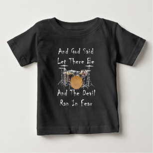 Camiseta Para Bebê Deixado haja bateristas