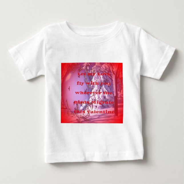Camiseta Para Bebê Deixe-me voar com você para namorados.png (Frente)