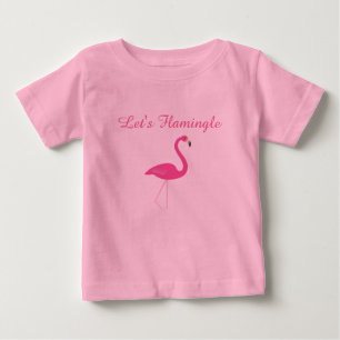 Camiseta Para Bebê Deixe-nos Bodysuit do tutu de Flamingle