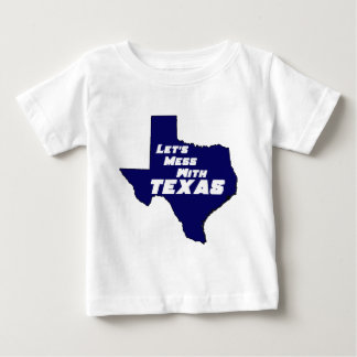 Camiseta Para Bebê Deixe-nos sujar com azul de Texas