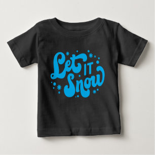 Camiseta Para Bebê Deixe-o nevar Design de inverno