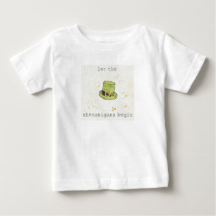 Camiseta Para Bebê Deixe os Shenanigans começar   Cuties afortunado