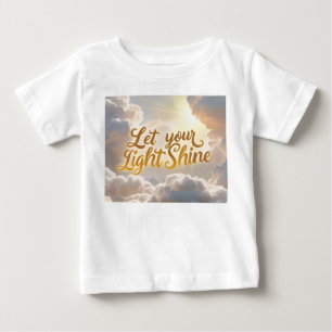 Camiseta Para Bebê Deixe Sua Luz Brilhar – Nuvens Macias e Raios de S