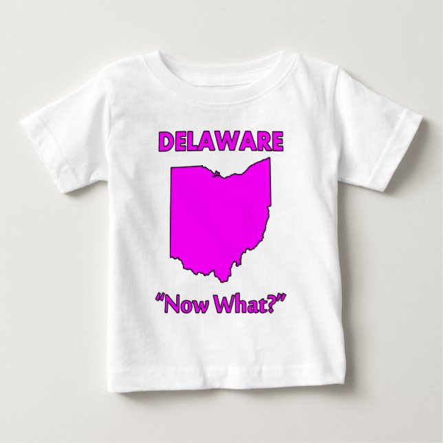Camiseta Para Bebê Delaware - E agora? (Frente)