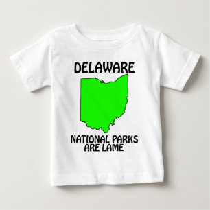 Camiseta Para Bebê Delaware - Parques Nacionais São Chatos
