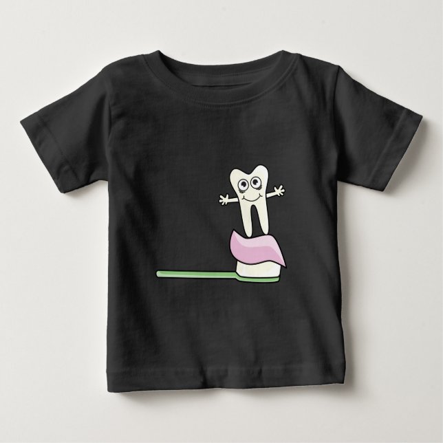 Camiseta Para Bebê Dentista de Crianças Bonitas (Frente)
