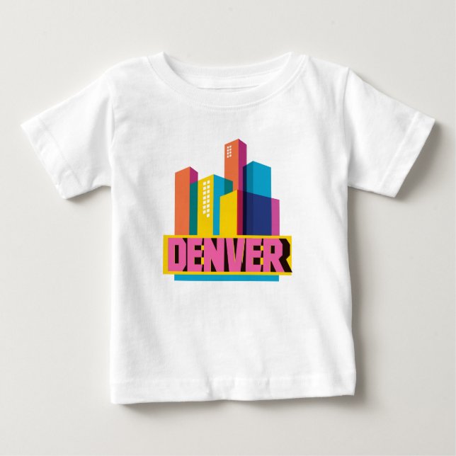 Camiseta Para Bebê Denver no design (Frente)