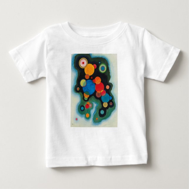 Camiseta Para Bebê Dependido óleo de Abstrato Impulso na Canvas Kandi (Frente)