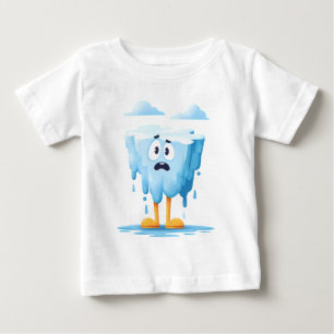 Camiseta Para Bebê Derretimento da Geleira – Bloco de Gelo Fofo para
