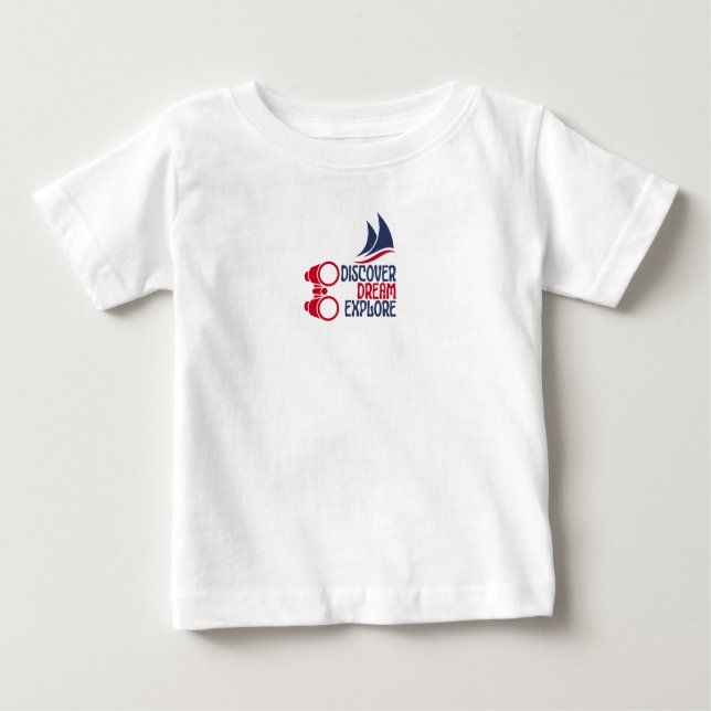 Camiseta Para Bebê Descubra o Dream Explore (Frente)