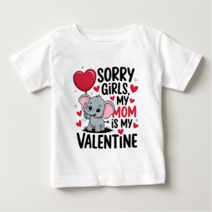 Camiseta Para Bebê Desculpe Meninas Minha Mãe É Meu Bebê de Camiseta