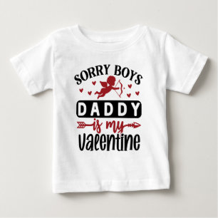 Camiseta Para Bebê Desculpe rapazes Pai é meu Namorados