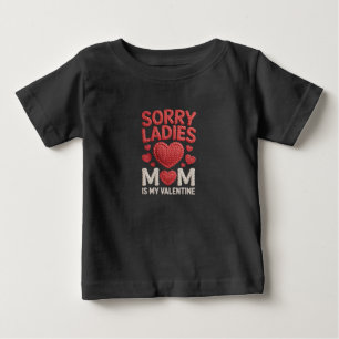 Camiseta Para Bebê Desculpe Senhoritas, Mamãe é Meu Namorado Engraçad