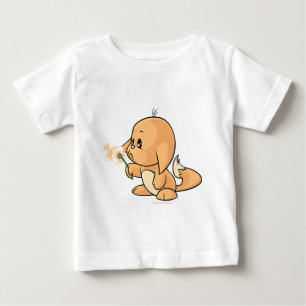 Camiseta Para Bebê Desejando Kacheek alaranjado
