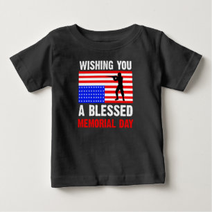 Camiseta Para Bebê Desejando-Lhe Uma Abençoada Memória Dia-62237