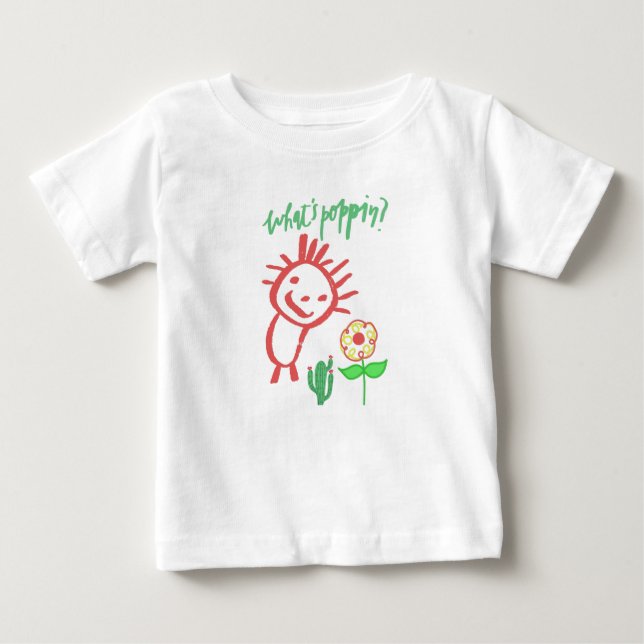 Camiseta Para Bebê desenho à mão de bebê  (Frente)
