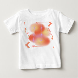 Camiseta Para Bebê Desenho Abstrato de Estrela Radiante