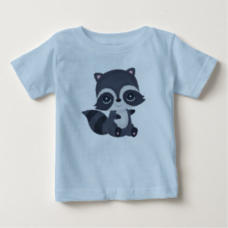 Camiseta Para Bebê Desenho Animado de Guaxinim Bebê Fofo