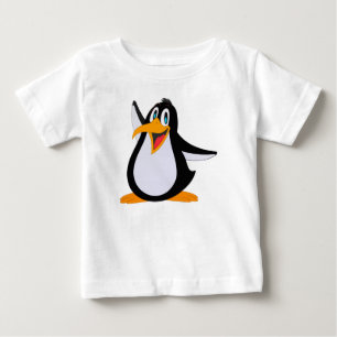 Camiseta Para Bebê Desenho animado de pinguim feliz