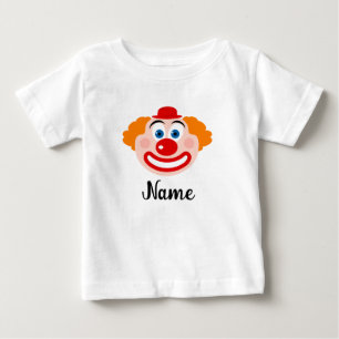 Camiseta Para Bebê Desenho animado fofo de palhaço de circo personali