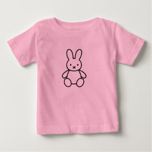 Camiseta Para Bebê Desenho de arte de linha de desenho animado de coe