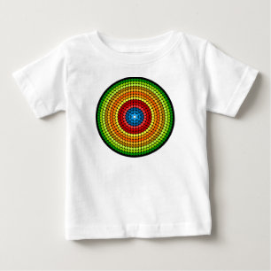 Camiseta Para Bebê Desenho de Arte Mandala Abstrata Pontilhada-65904