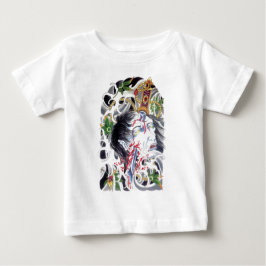 Camiseta Para Bebê Desenho de Espada Grotesca Japonesa