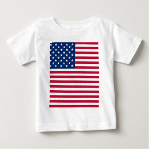 Camiseta Para Bebê Desenho de Orgulho da Bandeira Americana dos EUA