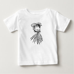 Camiseta Para Bebê Desenho esquemático do monstro fantasma