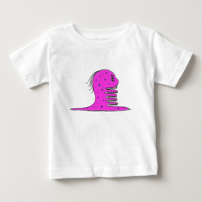 Camiseta Para Bebê Desenho estranho do dragão monstro (Frente)