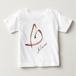 Camiseta Para Bebê desenho gracioso pequeno coração