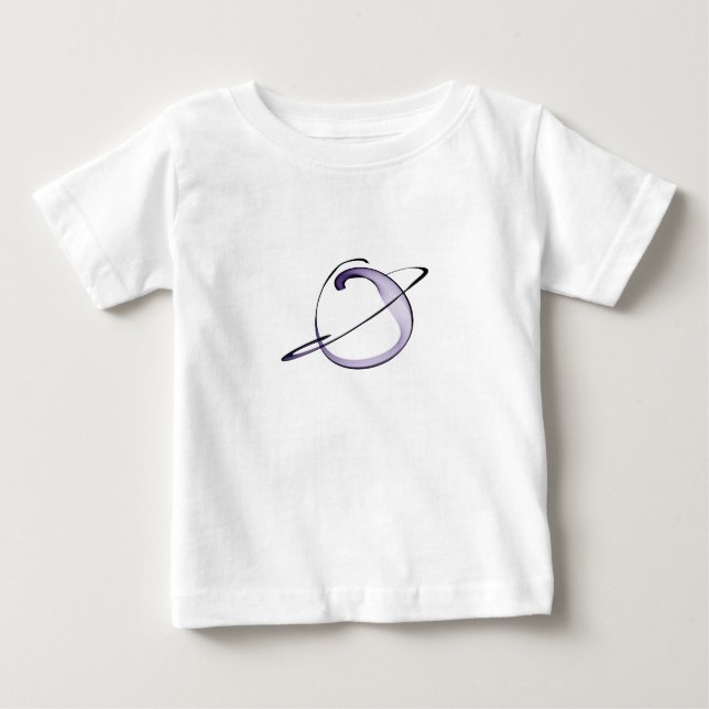 Camiseta Para Bebê desenho gracioso pequeno planeta (Frente)