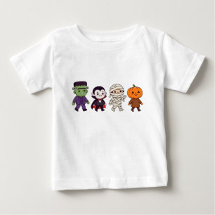 Camiseta Para Bebê Desenho Gráfico de Parada de Personagens Divertido