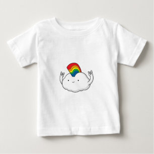 Camiseta Para Bebê Desenhos animados bonitos do delírio da nuvem do