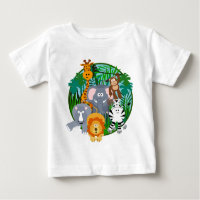 Desenhos animados dos animais do safari