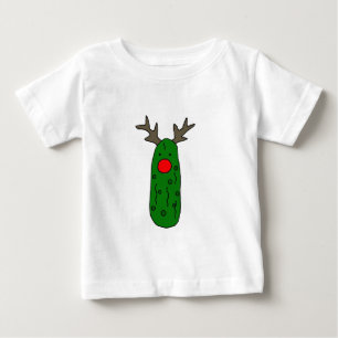 Camiseta Para Bebê Desenhos animados engraçados da rena do Natal da
