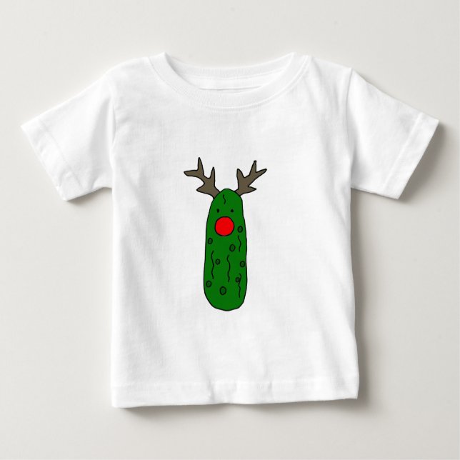 Camiseta Para Bebê Desenhos animados engraçados da rena do Natal da (Frente)