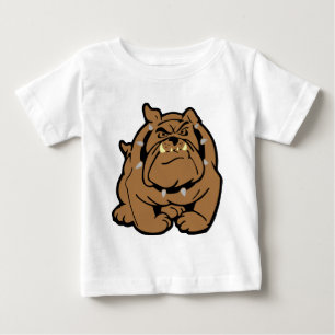 Camiseta Para Bebê Desenhos animados ingleses do buldogue