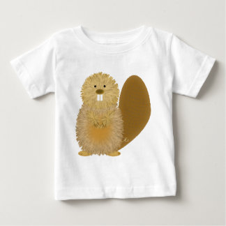 Camiseta Para Bebê Desenhos animais adoráveis: Castor