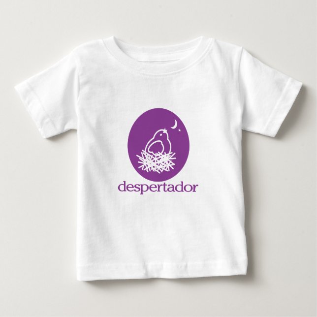 Camiseta Para Bebê desesperado = despertador do relógio (Frente)