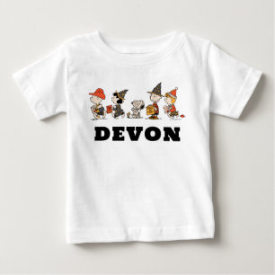 Camiseta Para Bebê Desfile Feliz Halloween do Grupo Amendoim