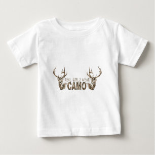 CAMISETA PARA BEBÊ DESGASTE REAL CAMO DAS MENINAS