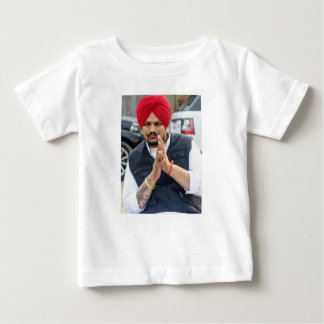 Camiseta Para Bebê Desigener Baby T-Shirt Com Foto Sidhu Moose Wala