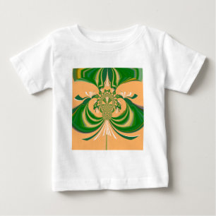 Camiseta Para Bebê Design Amarelo Verde.