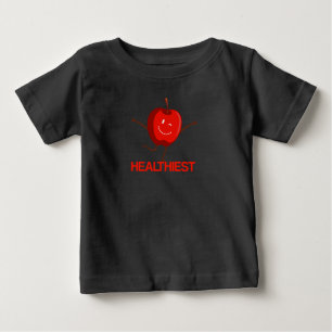 Camiseta Para Bebê Design Apple Healther