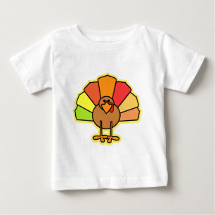 Camiseta Para Bebê Design bonito da acção de graças dos desenhos