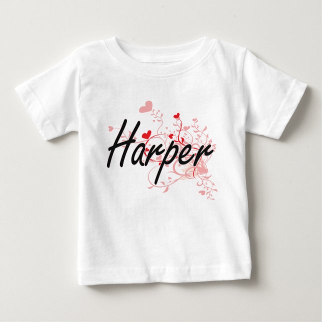 Camiseta Para Bebê Design conhecido artístico do harpista com (Frente)