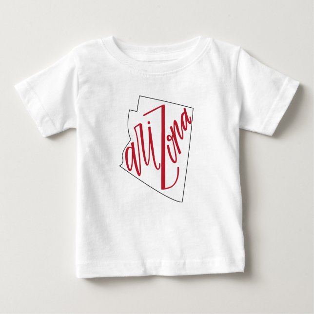 Camiseta Para Bebê Design da tipografia do estado da arizona | (Frente)